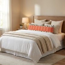 Zebra Illusion- Modern Abstract Terracotta Pillow
