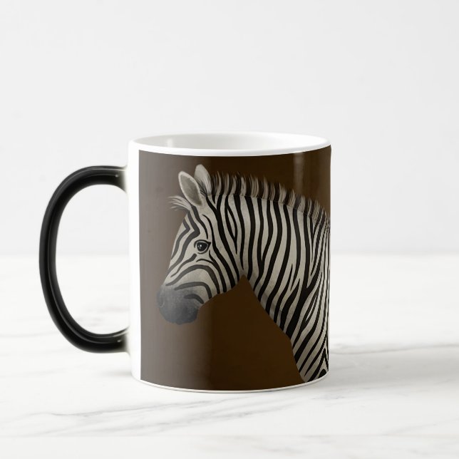 Zebra Illustration Exotic Wildlife Magic Mug (Left)