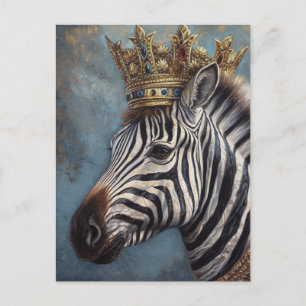 Zebra in a Crown Postcard