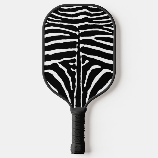 Zebra in Black and White Pickleball Paddle (Back)