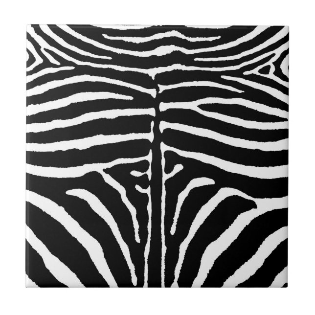 Zebra in Black and White Tile (Front)