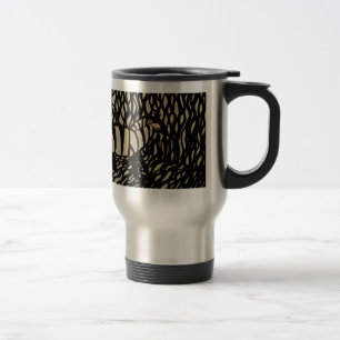 Zebra in camouflage travel mug