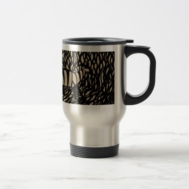 Zebra in camouflage travel mug (Right)