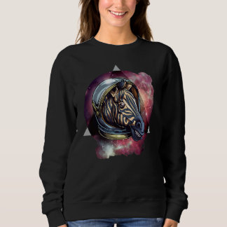 Zebra In Space For Mum Dad And Kids Sweatshirt