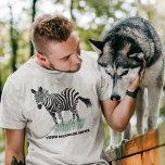 Zebra in the Grass Realistic Illustration T-Shirt<br><div class="desc">This graphic tee features an illustration of a zebra standing in some green grass and is ready to be customised with your own slogan or message below.</div>