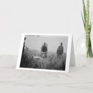Zebra Killed by Natives in Africa Photograph Card