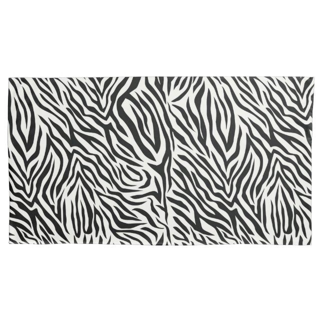 Zebra King Size Pillow Case Pair (Front-Left)