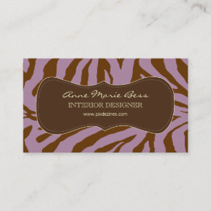Zebra Lavender Chocolate  business cards