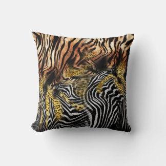 Zebra Leopard Skin Mixed Pattern Cushion