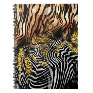 Zebra Leopard Skin Mixed Pattern Notebook