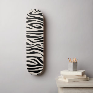 Zebra Lines Pattern Skateboard