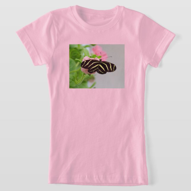 Zebra Longwing Butterfly T-Shirt (Laydown)