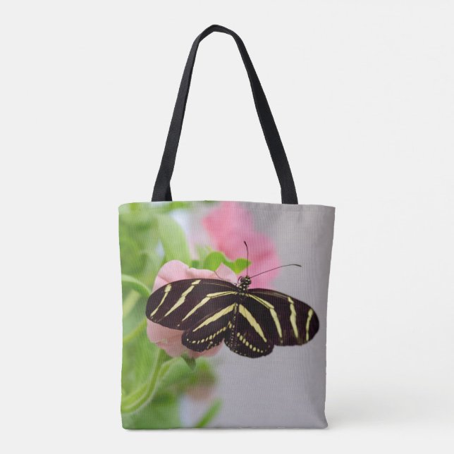 Zebra Longwing Butterfly Tote Bag (Back)