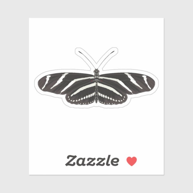 Zebra longwing or zebra heliconian Butterfly (Sheet)