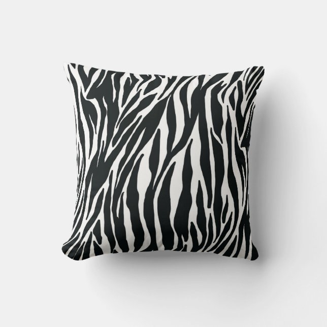 Zebra Look Throw Pillow (Front)