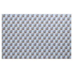 Zebra looking at you fabric
