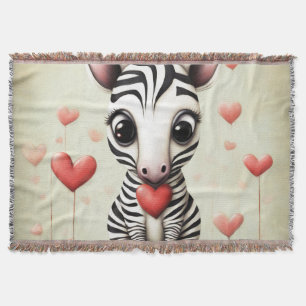 Zebra Love 1 Throw Blanket
