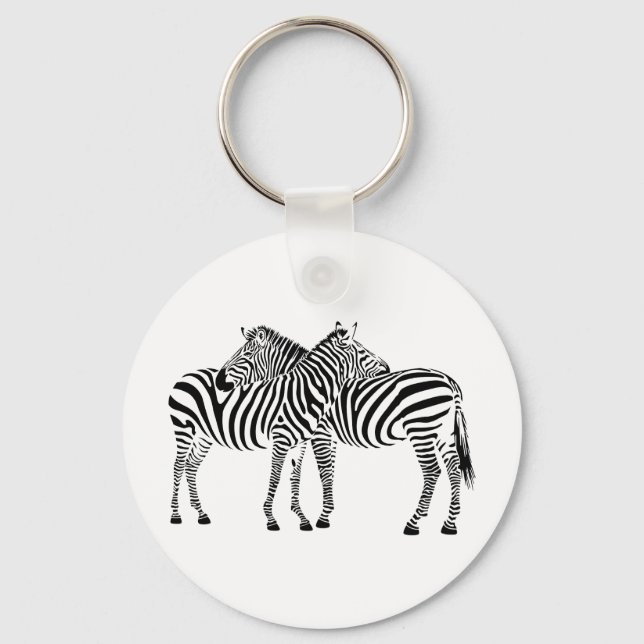Zebra Love Key Ring (Front)