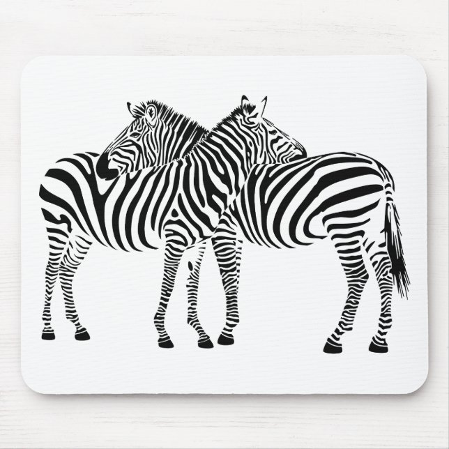 Zebra Love Mouse Mat (Front)