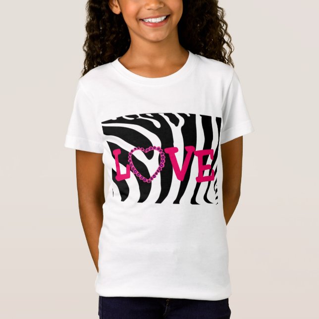 Zebra LOVE t-top T-Shirt (Front)