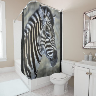 Zebra Lovers Art Shower Curtain