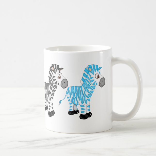 Zebra Lovers fun cartoon coffee mug (Right)