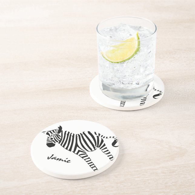 Zebra Lovers Gifts Coaster (Side)