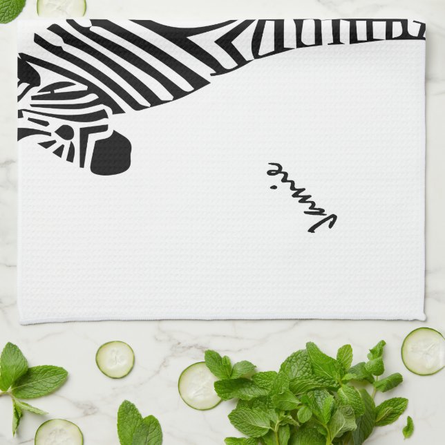 Zebra Lovers Gifts Tea Towel (Folded)