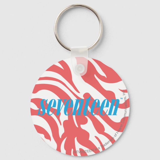 Zebra LtPink Key Ring (Front)