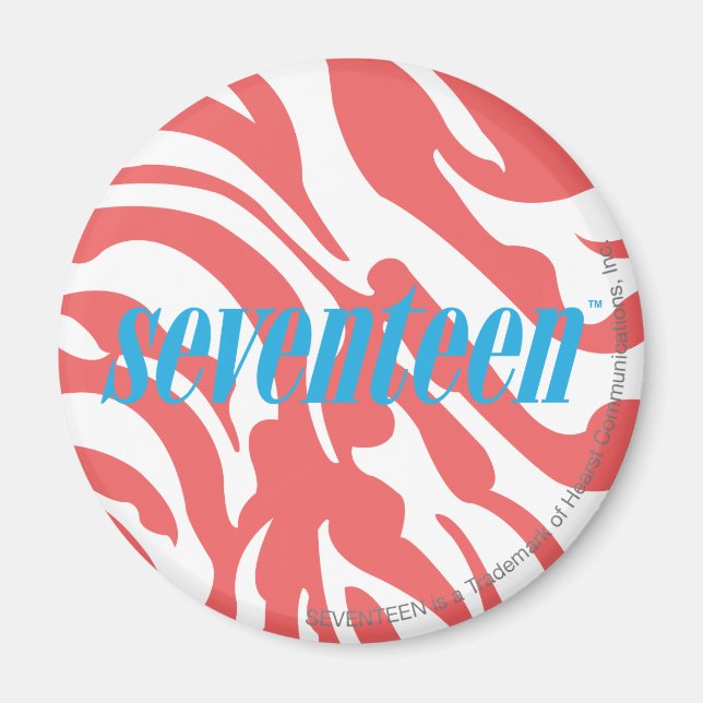 Zebra LtPink Magnet (Front)