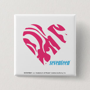 Zebra Magenta 2 15 Cm Square Badge