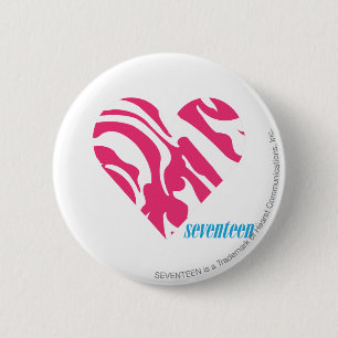 Zebra Magenta 2 6 Cm Round Badge