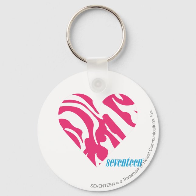 Zebra Magenta 2 Key Ring (Front)