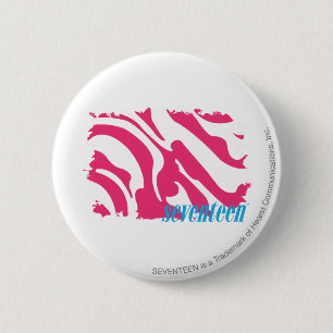 Zebra Magenta 3 6 Cm Round Badge
