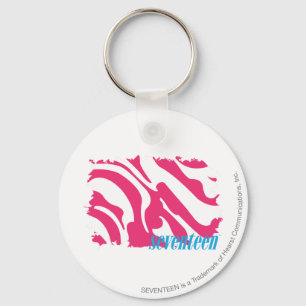 Zebra Magenta 3 Key Ring
