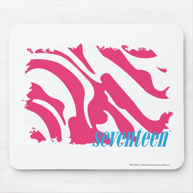 Zebra Magenta 3 Mouse Mat (Front)