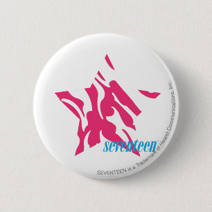 Zebra Magenta 4 6 Cm Round Badge
