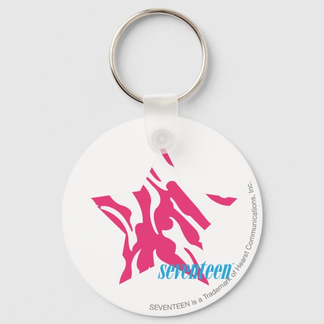 Zebra Magenta 4 Key Ring (Front)