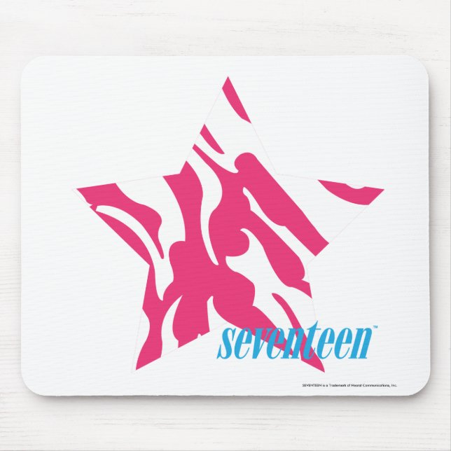 Zebra Magenta 4 Mouse Mat (Front)