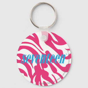 Zebra Magenta Key Ring