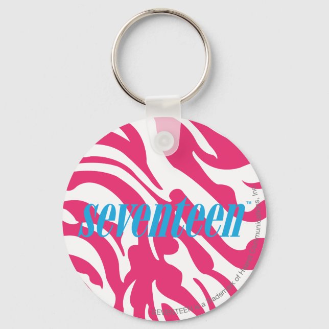 Zebra Magenta Key Ring (Front)