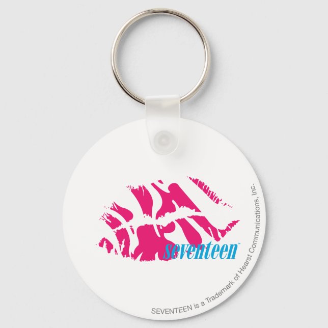 Zebra Magenta Key Ring (Front)