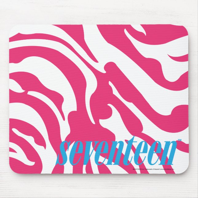 Zebra Magenta Mouse Mat (Front)