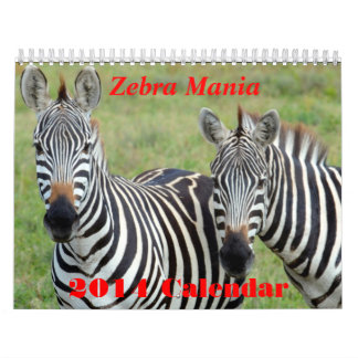 Zebra Mania 2014 Calendar