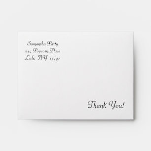 Zebra Matching Thank You A2 Envelope