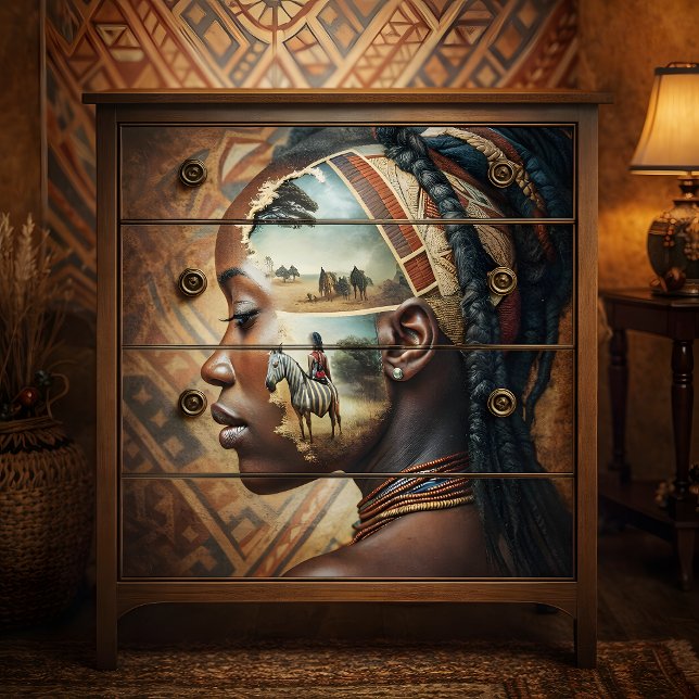 Zebra Memory African Journey Calm Decoupage Tissue Paper (African Heritage Portrait Decoupage Tissue Paper)