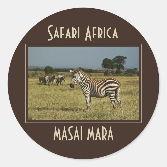 Zebra migration wildlife safari stickers (Front)