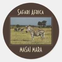 Zebra migration wildlife safari stickers