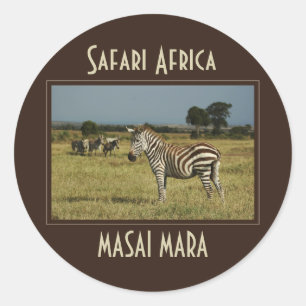 Zebra migration wildlife safari stickers
