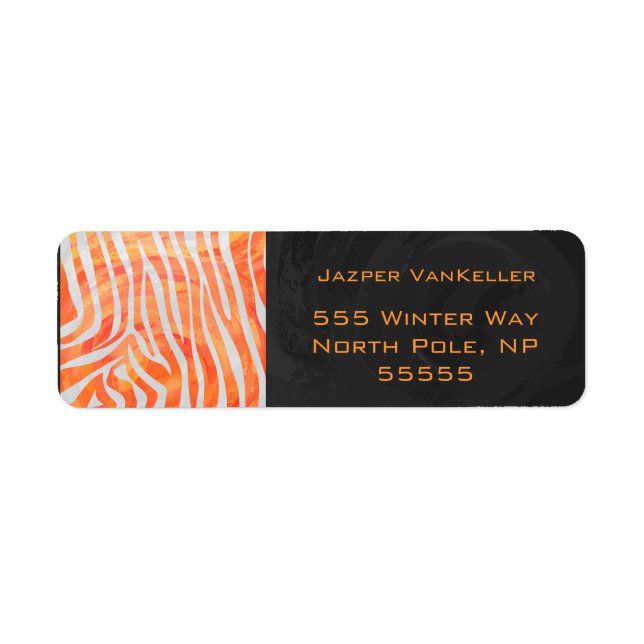 Zebra Monogram Orange and White (Front)